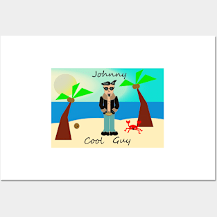 Johnny Goes to the Beach Posters and Art